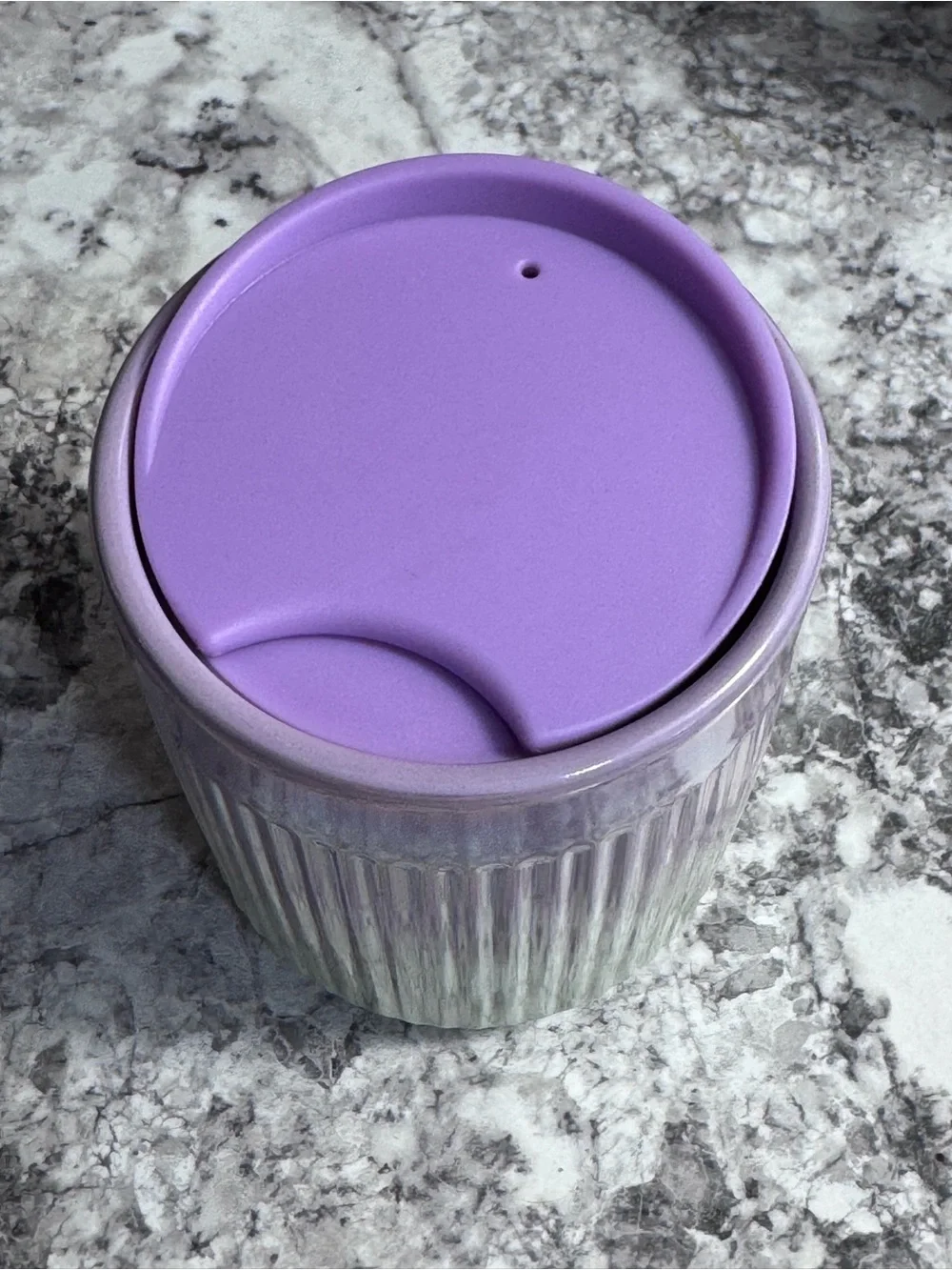 Starbucks Iridescent Lavender Pearl 8oz Ceramic Travel Mug